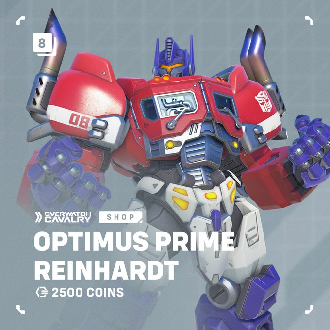 Overwatch x Transformers Reinhardt Optimus Prime