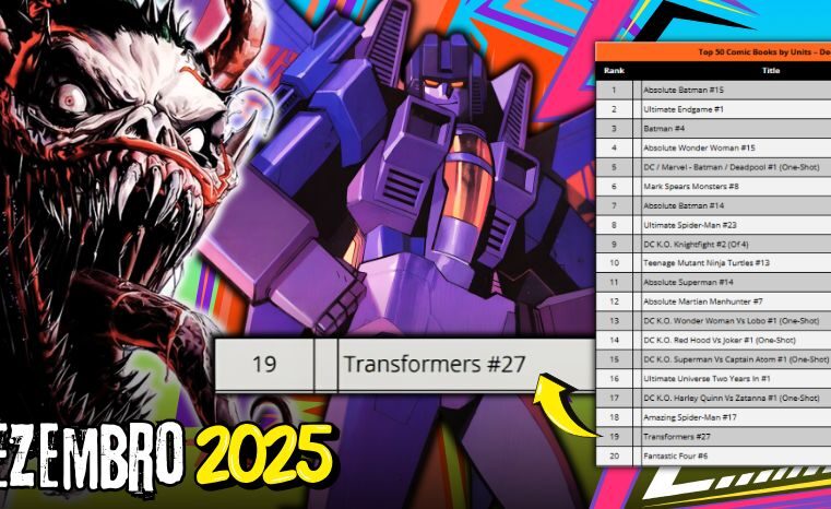 Transformers #27 entre Quadrinhos Mais Vendidos de Dezembro/25!