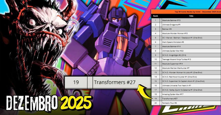 Transformers #27 entre Quadrinhos Mais Vendidos de Dezembro/25!